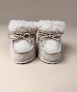 Alternative view of Merino wollen slofjes Beige 6/12mnd.