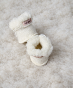 Alternative view of Merino wollen slofjes Ecru 3-6 mnd.