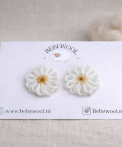 Anti-slip haarspeldjes van wol -wit