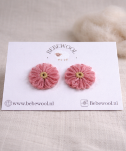 Anti-slip haarspeldjes van wol -Roze