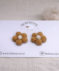 Anti-slip haarspeldjes van wol -Bruin