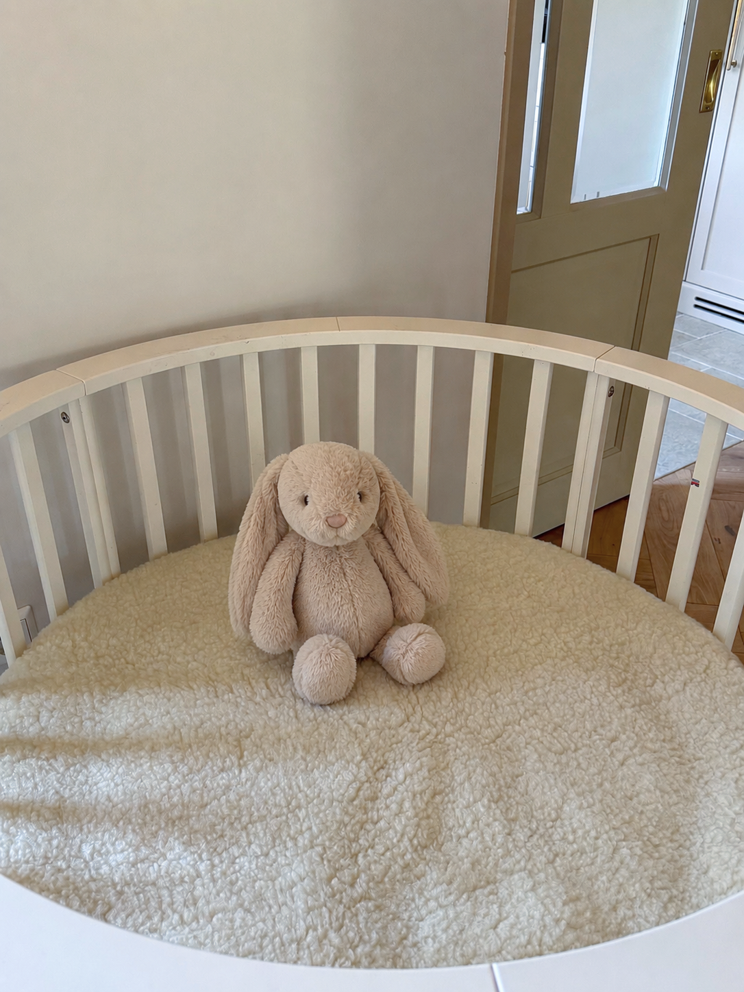Merino wollen boxkleed rond 95cm