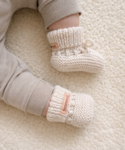 Alternative view of Merino wollen gehaakte slofjes -beige