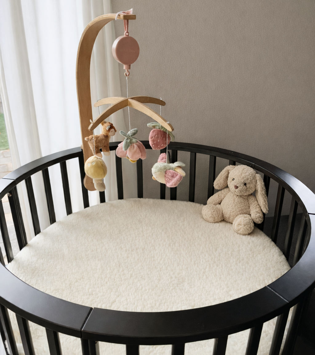 Merino wollen boxkleed rond 95cm - Afbeelding 2