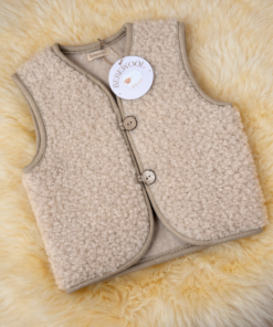 Alternative view of Merino wollen bodywarmer - Beige