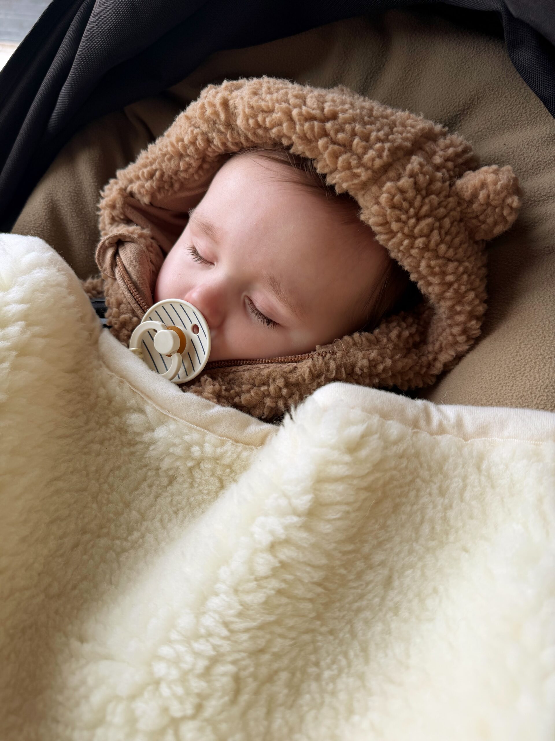 Merino wollen babydeken - 80x100 cm - Afbeelding 2